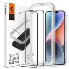 Spigen EDZETT ÜVEG SPIGEN ALM GLASS FC 2 CSOMAGOS IPHONE 13 / 13 PRO / 14 FEKETE