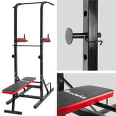 tectake Fitnesz torony Reeves 180x95x210cm - fekete