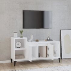 shumee fehér szerelt fa TV-szekrény 100x35x55 cm