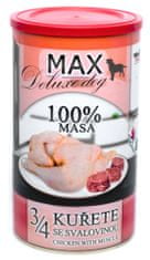 MAX deluxe 3/4 csirke marha- és disznóhússal, 8x1200 g