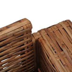 Greatstore 2 részes természetes rattan kanapészett párnákkal