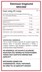 Weicode Cseppek a zsírégetéshez és a fogyáshoz, természetes termék papayával és vitaminokkal