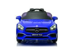 Lean-toys Akkumulátoros autó Mercedes SL65 S kék festett LCD kijelző