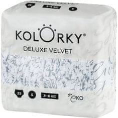 KOLORKY DELUXE VELVET Eldobható öko pelenkák bársony felülettel S (3-6 kg) 25 db