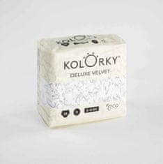 KOLORKY DELUXE VELVET Eldobható öko pelenkák bársony felülettel S (3-6 kg) 25 db