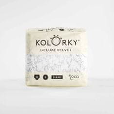 KOLORKY DELUXE VELVET Eldobható öko pelenkák bársony felülettel S (3-6 kg) 25 db