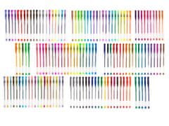 WOWO XXL készlet, 140 db színes csillogó gél toll