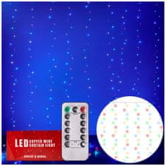 shumee Lampki LED kurtyna druciki 3x3m 300LED multikolor