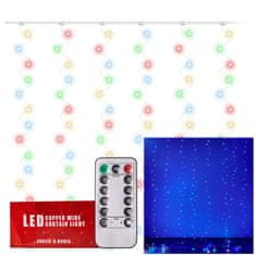 shumee Lampki LED kurtyna druciki 3x3m 300LED multikolor