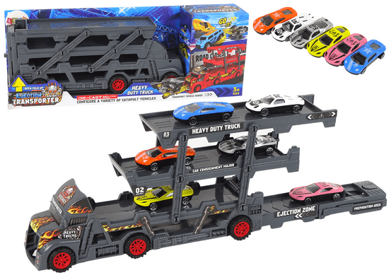 Lean-toys Nagy Auto Truck összecsukható 3 emeletes lakókocsi indítóval