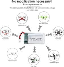 YUNIQUE GREEN-CLEAN 1 darabos akkumulátor 3.7v, 850mAh Rc Drónok Quadcopters Syma X5SC X5SW