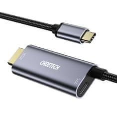 shumee Adapter USB Type C - HDMI 4K + USB Type C PD MacBook PC-hez 1,8 m szürke