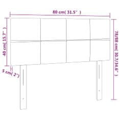 Greatstore tópszínű szövet LED-es fejtámla 80 x 5 x 78/88 cm