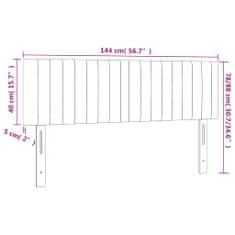 Greatstore sötétszürke szövet LED-es fejtámla 144x5x78/88 cm