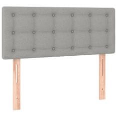 Greatstore világosszürke szövet LED-es fejtámla 80 x 5 x 78/88 cm