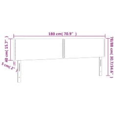 Greatstore krémszínű műbőr LED-es fejtámla 180 x 5 x 78/88 cm