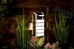 Polux 2x Napelemes kerti lámpa SAFFO homlokzati fali lámpa 6000K Hideg fehér szürkületérzékelővel