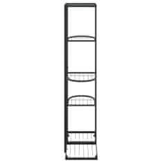 Vidaxl fekete 5 szintes acél virágtartó állvány 43 x 22 x 98 cm 336110