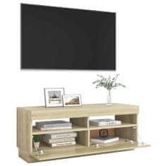 shumee sonoma-tölgy színű TV-szekrény LED-lámpákkal 100 x 35 x 40 cm