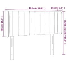 Greatstore világosszürke szövet LED-es fejtámla 103 x 16 x 78/88 cm