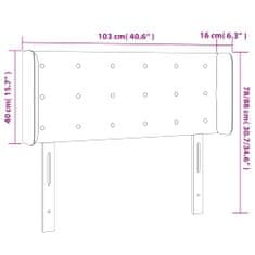 Greatstore tópszínű szövet LED-es fejtámla 103 x 16 x 78/88 cm