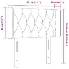 Greatstore zöld szövet LED-es fejtámla 83 x 16 x 78/88 cm