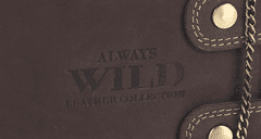 Always Wild Bőr pénztárca lánccal Kert barna univerzális