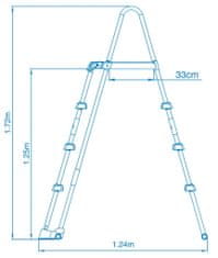 Intex medence biztonsági lépcsőfokok 1,22m