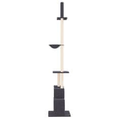 Greatstore sötétszürke plafonig érő kaparófa 250,5-276,5 cm