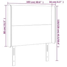 Greatstore cappuccino műbőr LED-es fejtámla 103x16x118/128 cm