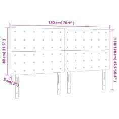 Greatstore fekete műbőr LED-es fejtámla 180x5x118/128 cm