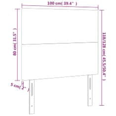 Greatstore sötétszürke szövet LED-es fejtámla 100x5x118/128 cm