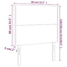 Greatstore zöld szövet LED-es fejtámla 80x5x118/128 cm