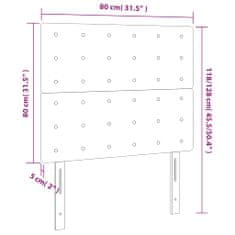 Greatstore világosszürke szövet LED-es fejtámla 80x5x118/128 cm