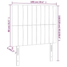 Greatstore fekete szövet LED-es fejtámla 100x5x118/128 cm