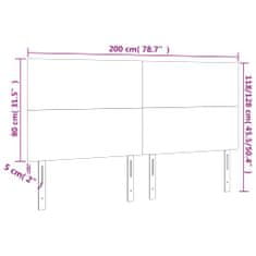 Greatstore sötétszürke szövet LED-es fejtámla 200x5x118/128 cm