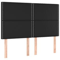 Greatstore fekete műbőr LED-es fejtámla 144x5x118/128 cm