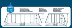 Bestway medence szerkezettel 4,12 x 2,01 x 1,22 m