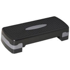 HOMCOM Fitness steppad, állítható magasságú, 68 x 29 cm, fekete / szürke