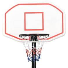 Greatstore fehér polietilén kosárlabda állvány 258-363 cm