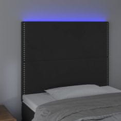 Greatstore fekete bársony LED-es fejtámla 100x5x118/128 cm