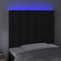 Greatstore fekete műbőr LED-es fejtámla 90x5x118/128 cm