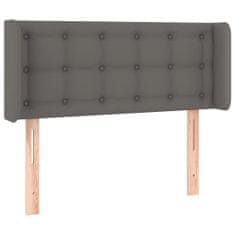 Greatstore szürke műbőr LED-es fejtámla 83x16x78/88 cm