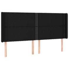 Greatstore fekete szövet LED-es fejtámla 203x16x118/128 cm