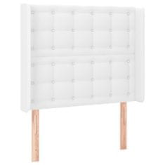 Greatstore fehér műbőr LED-es fejtámla 103x16x118/128 cm