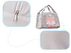 WOWO Pink Thermal Lunch Bag - Fox Motif szigetelt reggeli ebédtáska