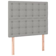 Greatstore világosszürke szövet LED-es fejtámla 80x5x118/128 cm