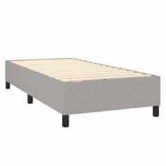 shumee világosszürke szövet rugós ágy matraccal 90x190 cm