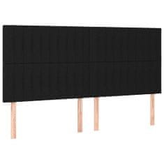 Greatstore fekete szövet LED-es fejtámla 200x5x118/128 cm