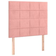 shumee rózsaszín bársony rugós ágy matraccal 80 x 200 cm